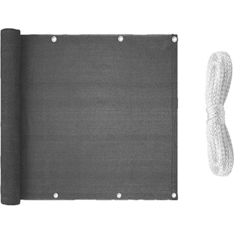 ZVD-Brise-Vue pour Balcon, Anti UV Imperméable avec Oeillets et Cordons, 0.9x5m (1/4)