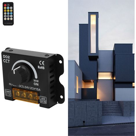 Gradateur LED 2 Canaux Knob Encoder 360° Température Couleur avec Contrôle Remote DC 5V‑24V pour Ruban Lumière Iron PCB (1/5)