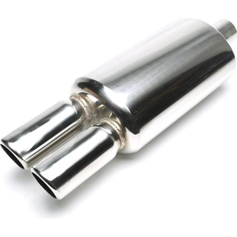 Silencieux arrière sport universel inox TA Technix 2 x 76mm rond / biseaute-27480616