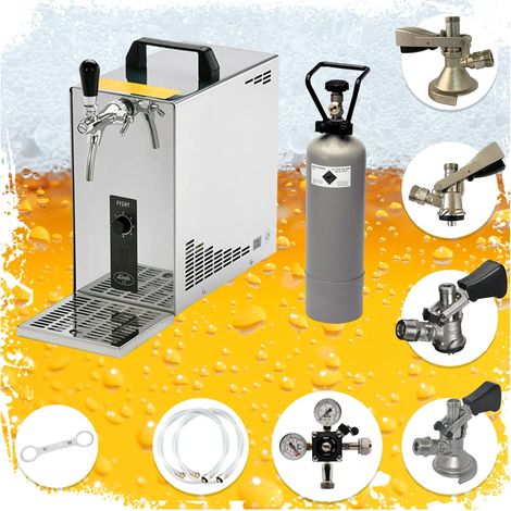 Komplett Set - Zapfanlage, Bierzapfanlage, Bierkoffer, Durchlaufkühler PYGMY 25 1-leitig Trockenkühler, 35 Liter/h, Zapfkopf: Set alle Zapfköpfe (1/5)