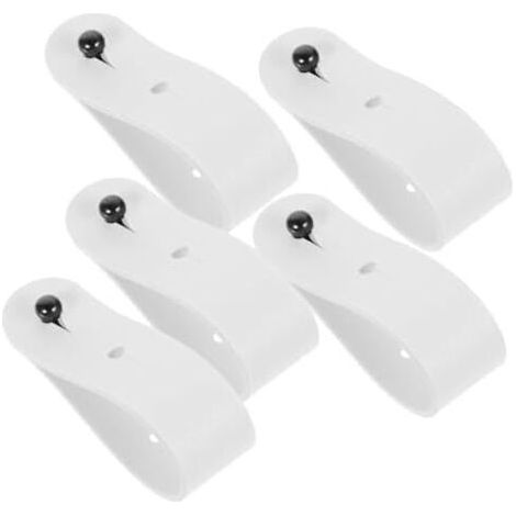 Lot de 5 Organiseurs Câble en Similicuir Blanc, Attaches Pratiques et Élégantes pour Gestion Rapide des Fils, Accessoires Homme Rangement Blanc --Chrom (1/5)