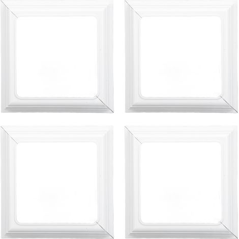 Lot de 4 cache-poteaux en vinyle fendu, manchon décoratif de 10 x 10 cm pour poteaux de terrasse, clôture et rampe de porche. (1/5)