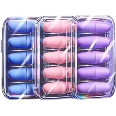 Bouchons d'oreilles silencieux à réduction de bruit, adaptés au sommeil et aux études, élégants, violets, lot de 5 paires. (1/3)