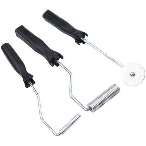 3pcs Rouleau Débulleur, Bulle Paddle Outil, Fibre de Verre d’Alliage d’Aluminium, kit pour Moule, Résine, Composite
