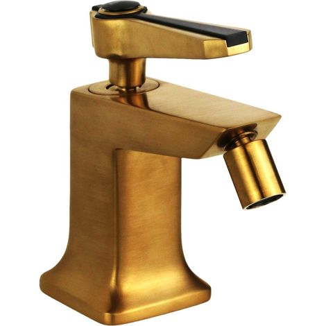Miscelatore bidet monoforo colore ottone spazzolato con piletta clic clac Mamoli 1938 51380000065G  Ottone spazzolato