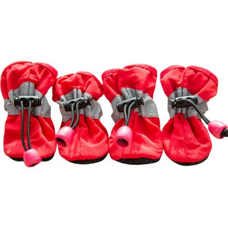Bottes imperméables pour chien, protection des pattes, rouge, pointure 6 (1/5)