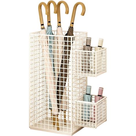 Porte-Parapluies pour Entrée et Vestibule Seau Rangement Antirouille Range-Parapluies d'Intérieur pour Vestibule et Couloir Pour Maison Dortoir Appartement Hôtel Couloir