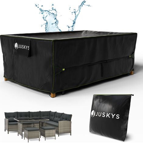 Juskys – Housse de protection pour table de jardin 220x140x75 cm – imperméable 1500 mm – protection UV – coutures renforcées – fente d’aération
