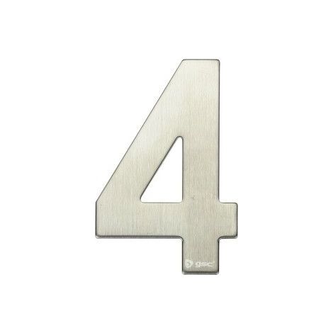 Porta numero 4 in acciaio inossidabile con adesivo GSC 003302614