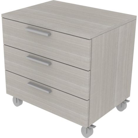 Cassettiera 3 cassetti - Design moderno e funzionale per cameretta e ufficio - Rovere rock