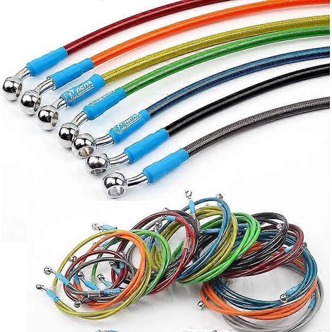 Tuyau hydraulique renforcé universel de 550 mm à 2200 mm pour moto, quad, dirt bike et course (KTM) - Vert 96 cm (1/5)