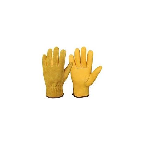 Gartenhandschuhe aus Rindsleder – flexible Arbeitshandschuhe aus Leder – dornenfeste Gartenhandschuhe, Schweißerhandschuhe für Damen und Herren (1/5)