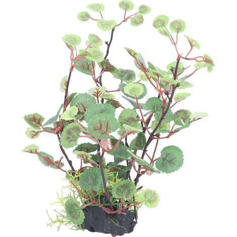 Herbe d'eau Artificielle pour Aquariums, Décor Végétal Réaliste, Aménagement Paysager D'aquarium Et De Jardin, Ornement De Feuilles Vertes (1/5)