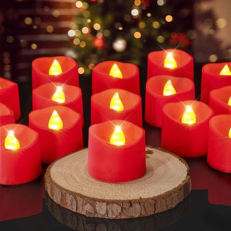 Pack de 8 Bougie LED, Sans Flamme, Autonomie 200 Heures, Pile LR1130, Pour Décoration Table, Mariage, Noël (1/5)