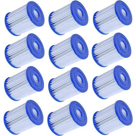 Cartouche filtrante Bestway taille I pour piscines, cartouche de rechange Bestway Easy Set pour piscines (12 pièces) (1/5)