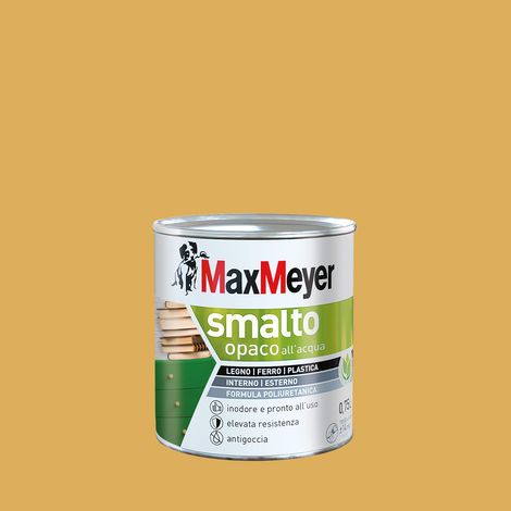 MaxMeyer Smalto Opaco all'acqua Poliuretanico Giallo Estate 0,75 l (1/3)