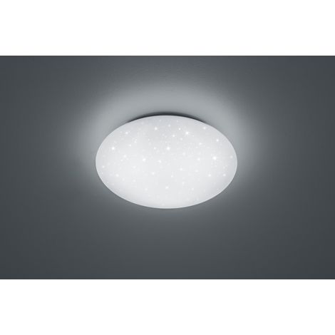 IP44 dimmbare LED-Deckenleuchte Putzweiß Glitter Ø37 cm Trio Lighting