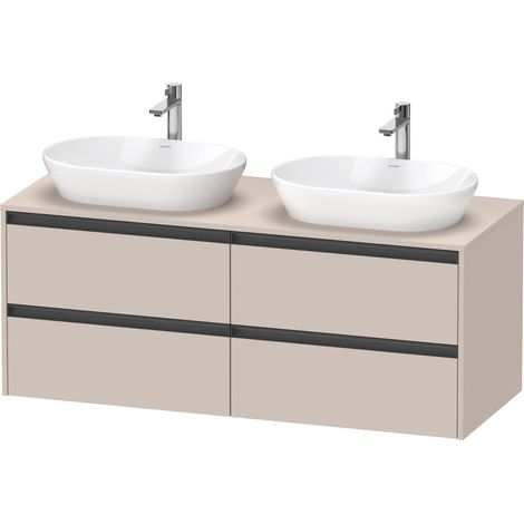 Lavabo consola Ketho.2 de Duravit, suspendido, hueco para lavabo (1/2)