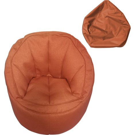 Rebecca Mobili Leerer Bezug Orange Polyester Sack mit Reißverschluss 70x75x75