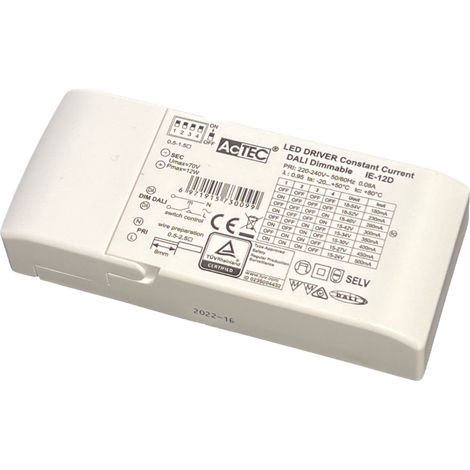 Led Driver 12W Dimmerabile DALI 2 Push Dimming Corrente Costante Configurabile 180mA 230mA 260mA 300mA 350mA 400mA 450mA 500mA (1/3)