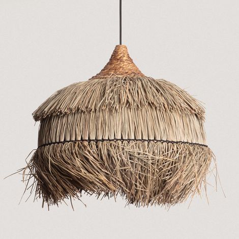 Pendelleuchte Rattan Liana ILUZZIA Schwarz