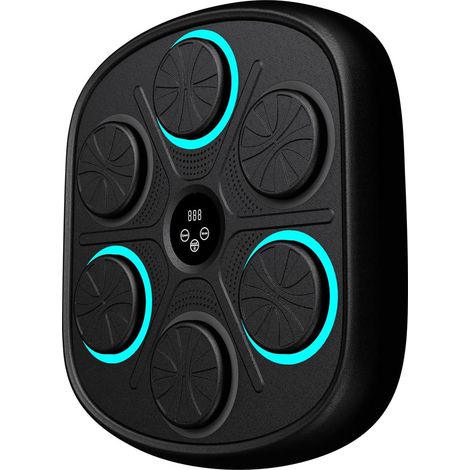 Borne de Boxe Intelligente 2024 avec Bluetooth et LED, Entraînement de Réflexes pour Adultes et Enfants, Appareil de Frappe Mural Connecté, Minuteur et Compteur de Coups Inclus (1/5)