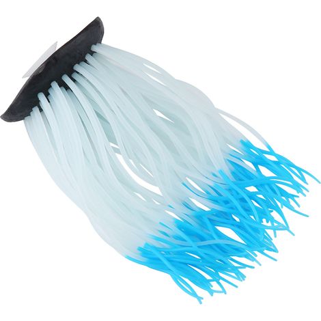 Anémone de mer artificielle en silicone, ornement de corail pour aquarium (bleu) (1/5)