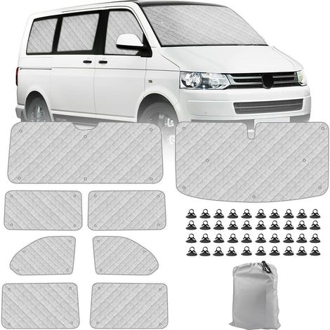 Thermomatte Fahrerhaus für VW T5 T6 LWB, 8-teiliges Set, Sonnenschutz, Isolierung (1/5)