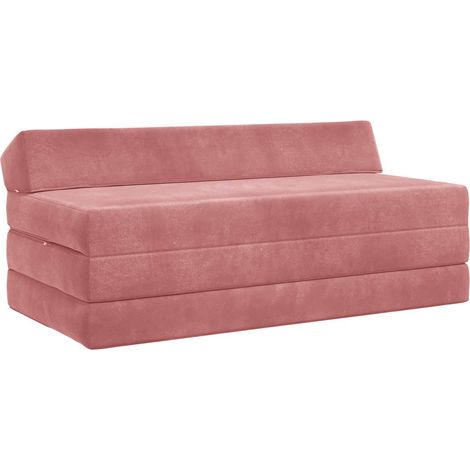 Canapé-lit pliable Rose 120 x 60 x 49 cm Tissu vidaXL (1/5)
