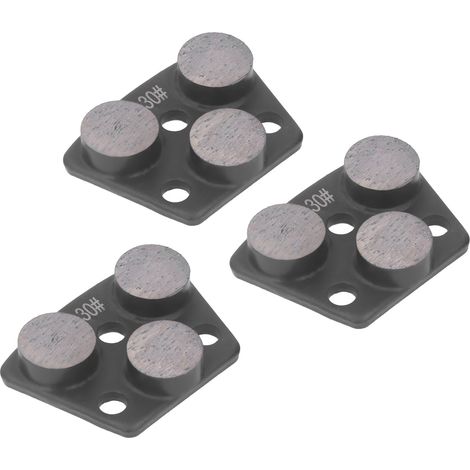 trapezförmige Diamantschleifscheiben für Betonböden, 3 Zylinder, Schleifscheibe, Beschichtung, Körnung 30, Schwarz (1/5)