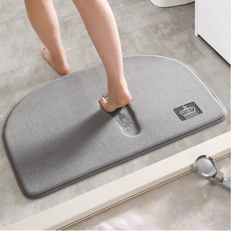 Tapis de bain très absorbant en mousse à mémoire de forme, moquette antidérapante pour salle de bain et douche, séchage (1/5)