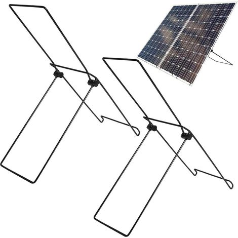 Supports inclinables pour panneaux solaires, 2 unités, pieds légers (1/5)
