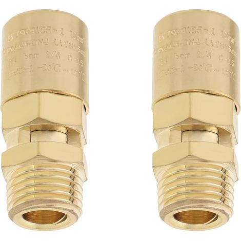 Lot de 2 soupapes de sécurité en laiton pour compresseur d'air - ouverture et fermeture automatiques, 11 bar, soulagement de la pression, 6,35 mm BSP mâle (1/5)
