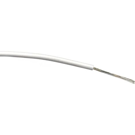 Fils de câblage RS PRO, 0,2mm², Blanc, 100m, 1 000 V c.a. ( Prix pour Bobine de 100 Mètres )