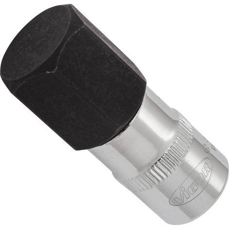 VIGOR Schraubendrehereinsatz, 3/8 (10 mm) Vierkant hohl, Innen Sechskant Profil, SW 19 mm (1/3)