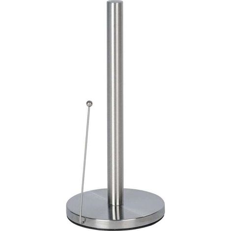 Porte Sopalin Clayton, Porte Essuie Tout vertical avec barre de maintien, acier inox, Ø 15x33 cm, argent mat (1/3)