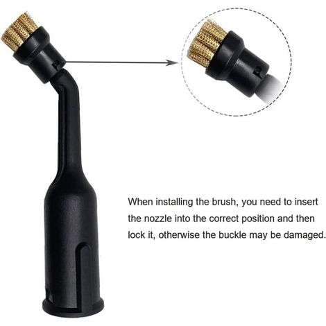 Accessori per pulitori a vapore Karcher Easyfix SC1 SC2 SC3 SC4 SC5: Set di 4 spazzole rotonde, spazzola rotonda grande, ugello, pezzi di ricambio