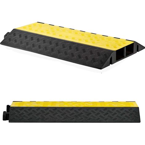Rampe de protection de câble, surface antidérapante, capacité de charge élevée, 100x75 mm 2 Canaux (1/2)