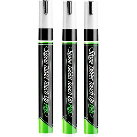 Lot de 3 stylos marqueurs pour pierres tombales. Restaurez les inscriptions effacées. Stylo de peinture pour la restauration et la rénovation de tombes. Noir. (1/5)