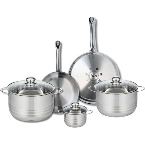 Ensemble de 2 Poêles de cuisson 24 et 28 cm et 3 faitouts 12, 20 et 24 cm Elo Profi Brillant (1/5)