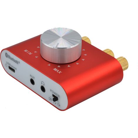 Récepteur amplificateur audio stéréo Bluetooth 5.0 2 canaux Classe D Mini Hi-Fi hg (1/3)