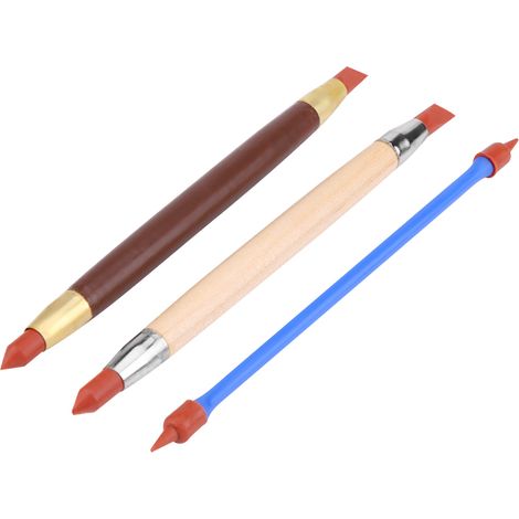 Lot de 5 stylos à modeler en polymère silicone pour poterie, argile, sculpture, retrait de traces, outil DIY. (1/5)