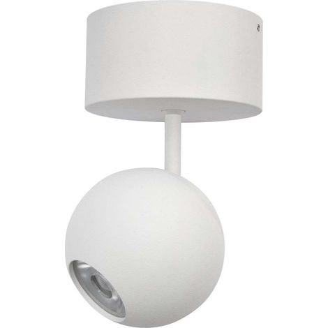 Spot De Plafond Led Bora Surface 8,5 W 36° 3000 K Blanc Mat, Spot Sphérique Orientable, Rendu Des Couleurs Élevé - Beneito & Faure (1/4)