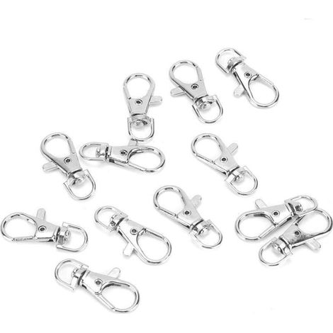 12pcs Pet Bird Foot Rings Cage Door Buckle Lock Claw Trigger Snap Hook Iron Anti-Escape Accessory for Pet Birds Parrot Small Animals