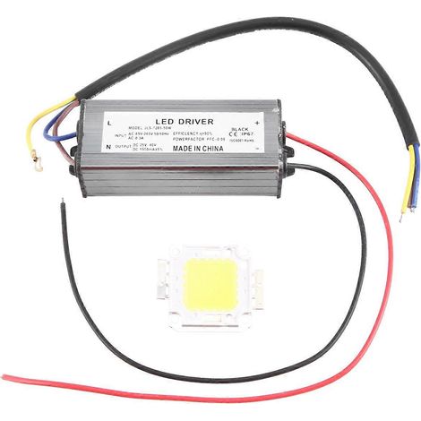 Adaptateur secteur LED 50 W + ampoule LED 50 W à économie d'énergie (1/5)