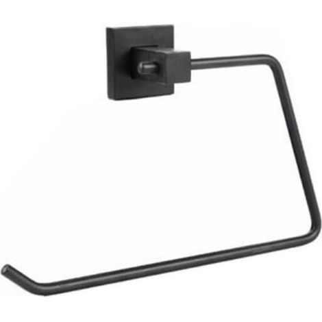 PORTE-SERVIETTES CARRÉ POUR INVITÉS, ACCESSOIRES, SUPPORT MURAL, NOIR (1/2)