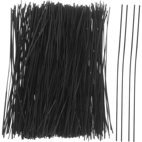 Lot de 1000 Attaches de Fil Flexibles et Robustes en Fer et Plastique Noir, Cordons de Serrage pour Jardinage et Organisation de Câbles la Maison (1/5)