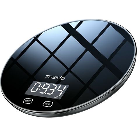Balance de cuisine numérique YESIDO, balance de précision avec écran LCD, capacité de 1 à 5000 g-AquaForge