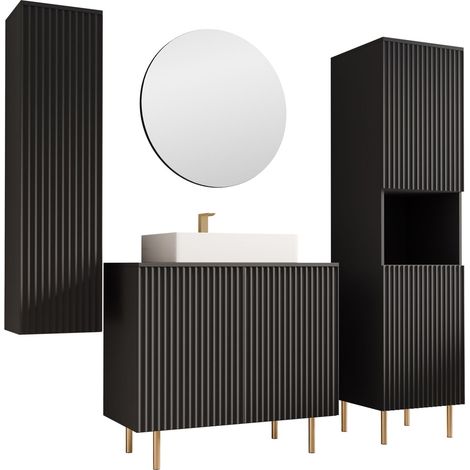 Conjunto de mueble de baño Decus V, Negro (1/5)