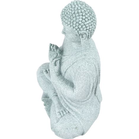 Petite statuette de Bouddha ornementale, artisanat exquis, décoration en grès vert, offrande pour aquarium.